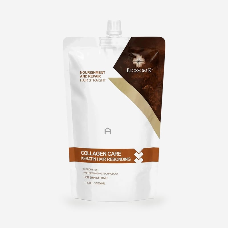 BlossomK Rebonding Cream 500ml – Collagen Care Keratin, Salon Size packshot