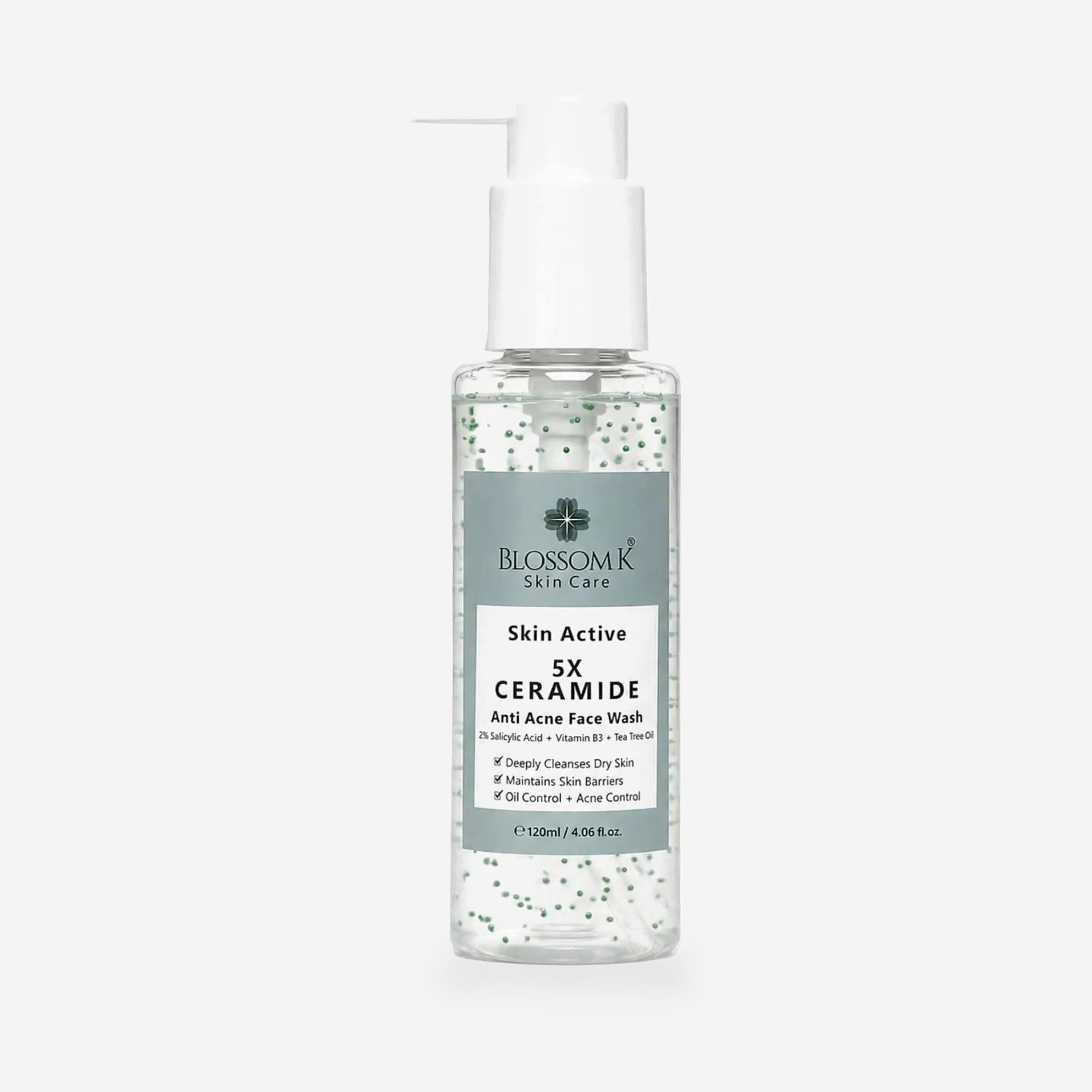 BlossomK Anti Acne Face Wash – Salicylic Acid & Ceramide 120ml packshot