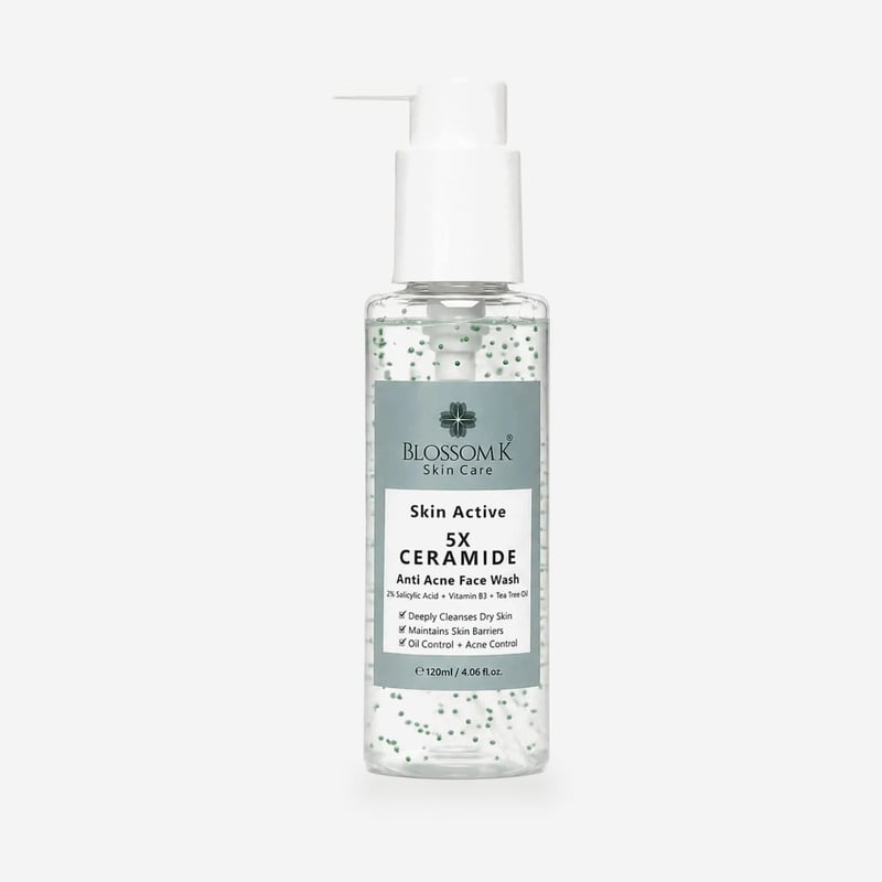 BlossomK Anti Acne Face Wash – Salicylic Acid & Ceramide 120ml packshot