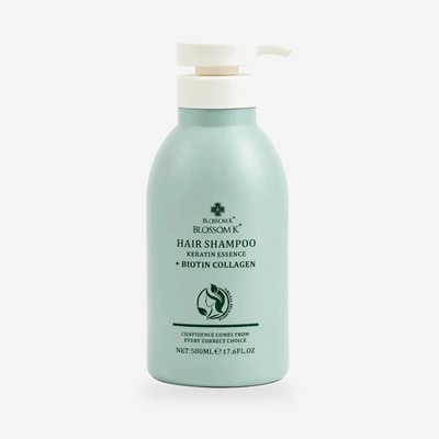 BlossomK Keratin Biotin Shampoo with Collagen – 500ml packshot