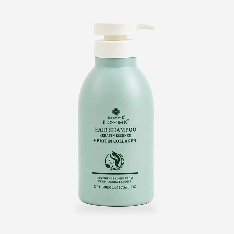 BlossomK Keratin Biotin Shampoo with Collagen – 500ml packshot