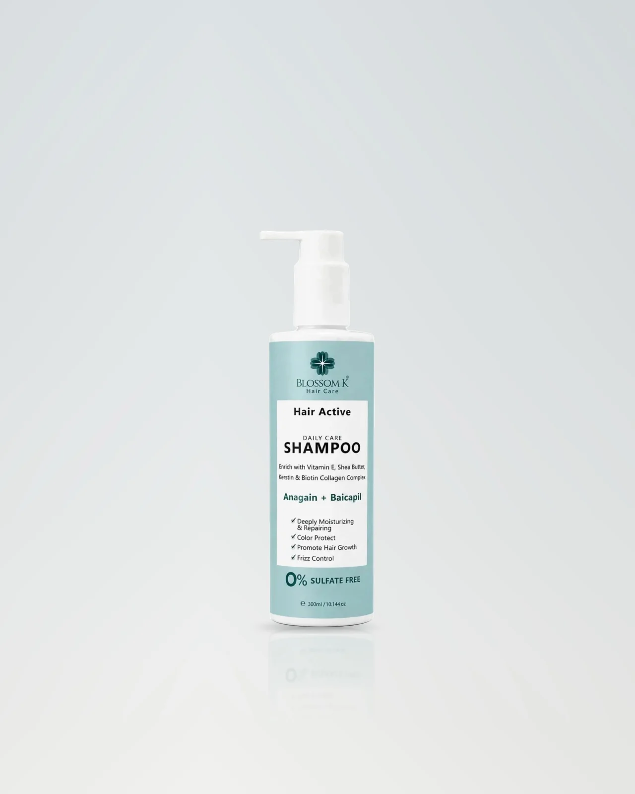 Sulfate free shampoo formula in soft studio light