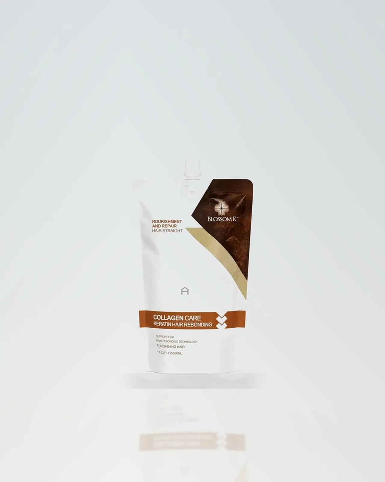Keratin treatment formula in soft studio light