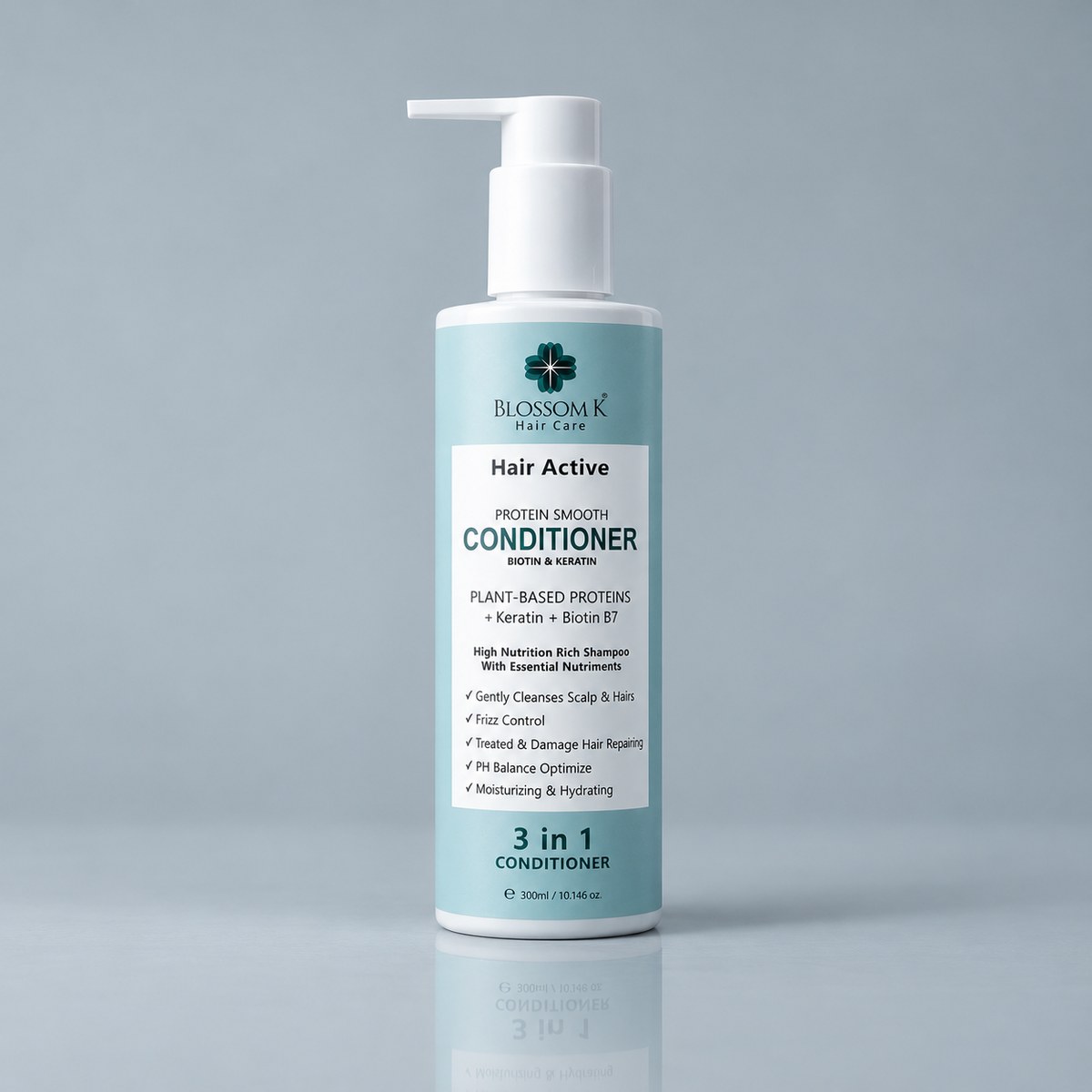 BlossomK Hair Active 3-in-1 Protein Smooth Conditioner with Biotin and Keratin – 300ml packshot